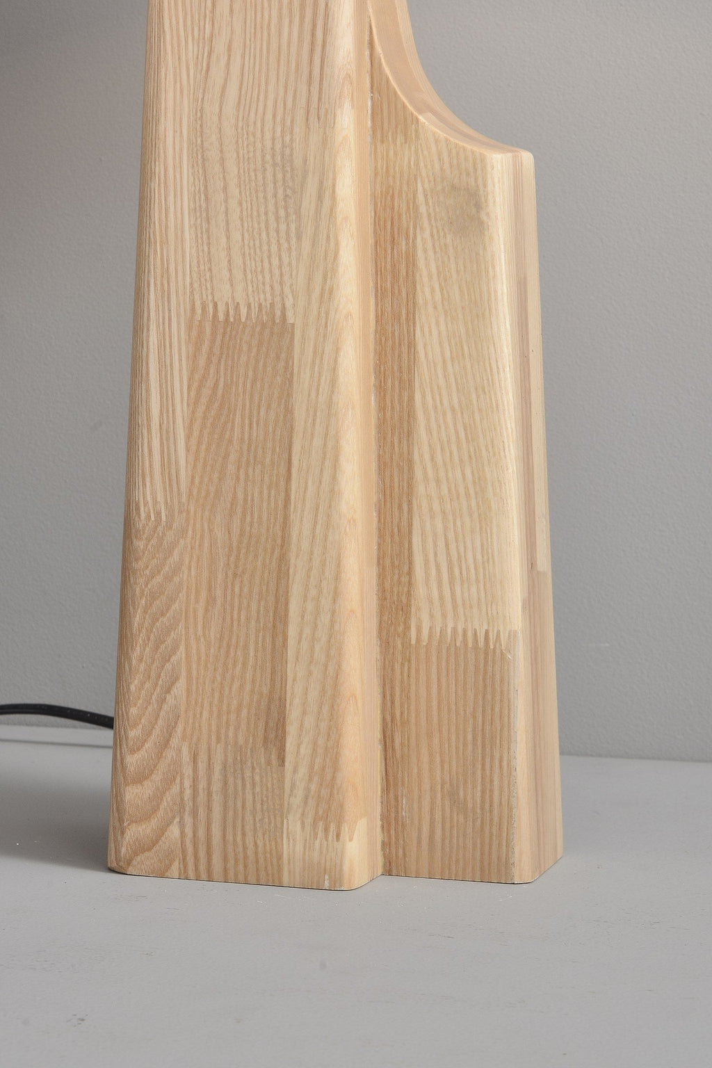 W&F Collection | Ash Wood Table Lamp with Fabric Shade