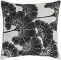 W&F Collection | Montmorency Black Floral Elegance Throw Pillow
