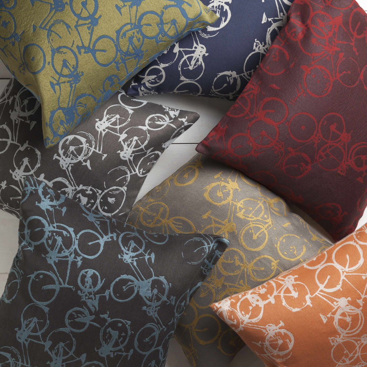 W&F Collection | Tangmere Bicycle Print Throw Pillow