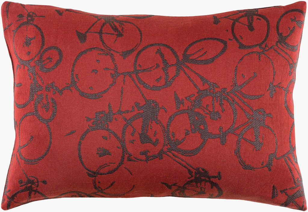 W&F Collection | Wilmar Red Bicycle Print Throw Pillow