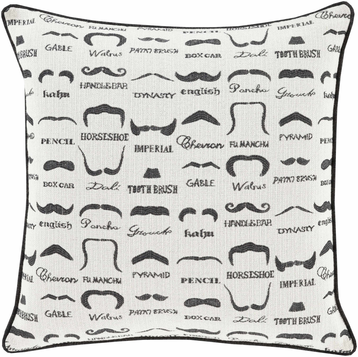 W&F Collection | Mustache Throw Pillow