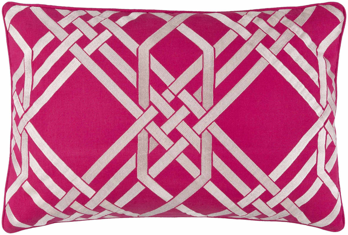 W&F Collection | Rockhampton Fuchsia Geometric Square Pillow