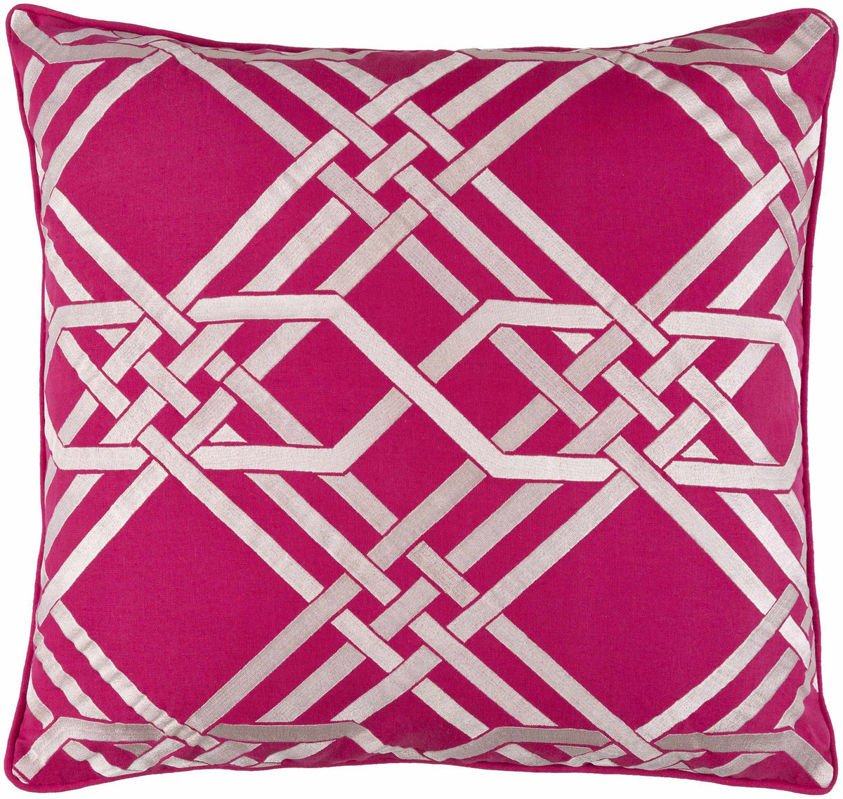 W&F Collection | Rockhampton Fuchsia Geometric Square Pillow