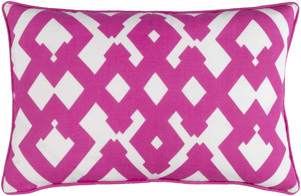 W&F Collection | Redhead Magenta Geometric Pattern Throw Pillow