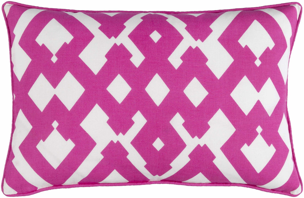 W&F Collection | Redhead Magenta Geometric Pattern Throw Pillow