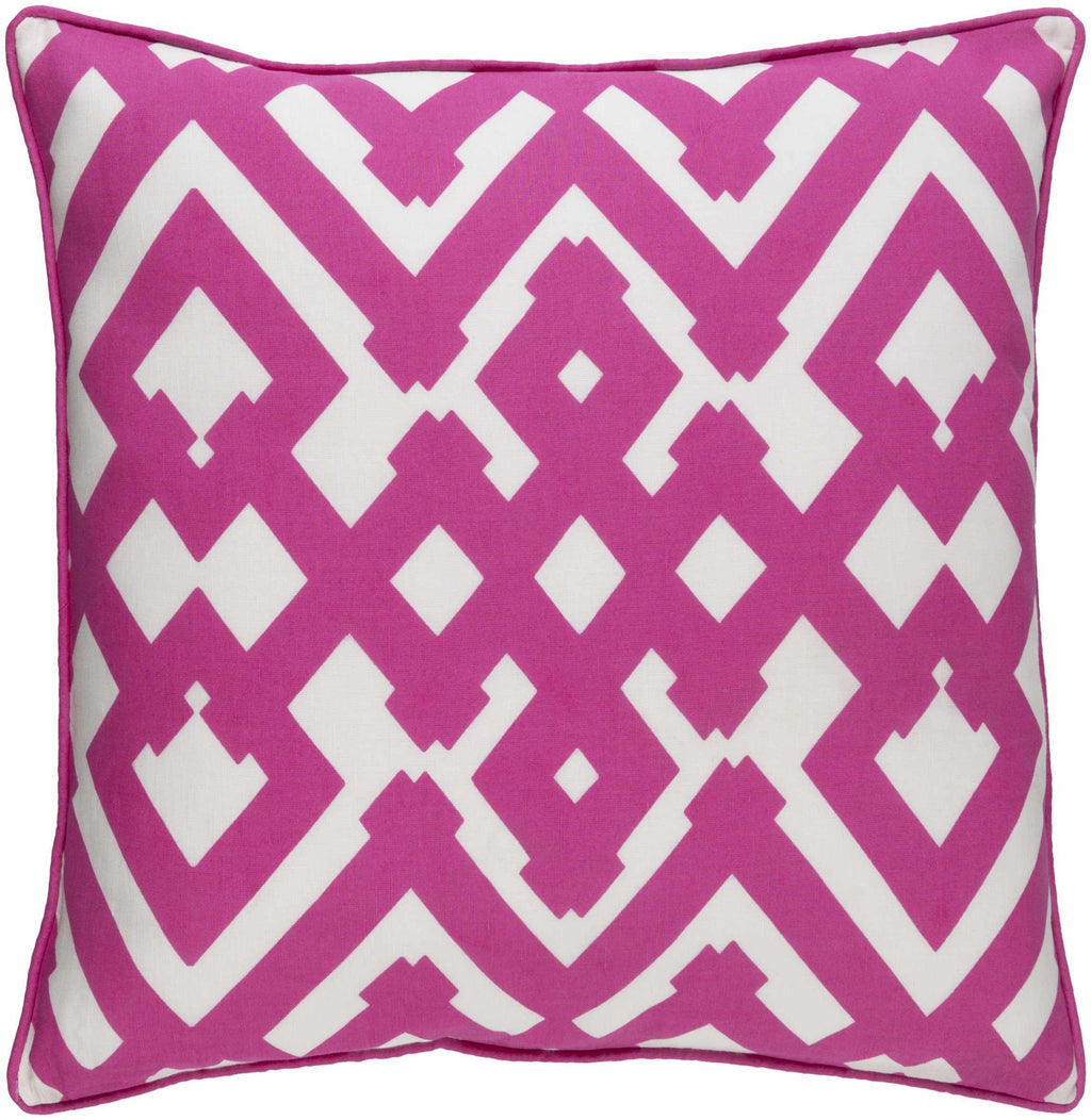 W&F Collection | Redhead Magenta Geometric Pattern Throw Pillow