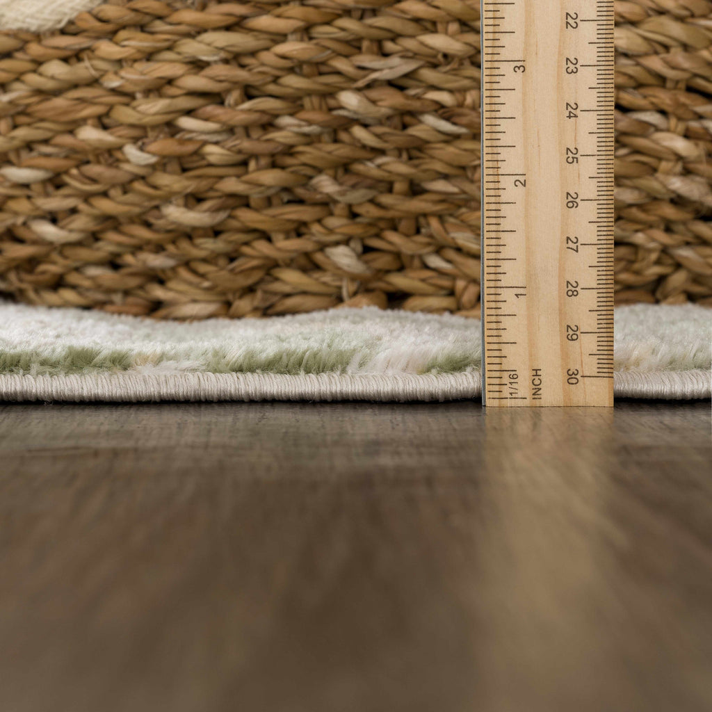 W&F Collection | Lively Marble Green Area Rug