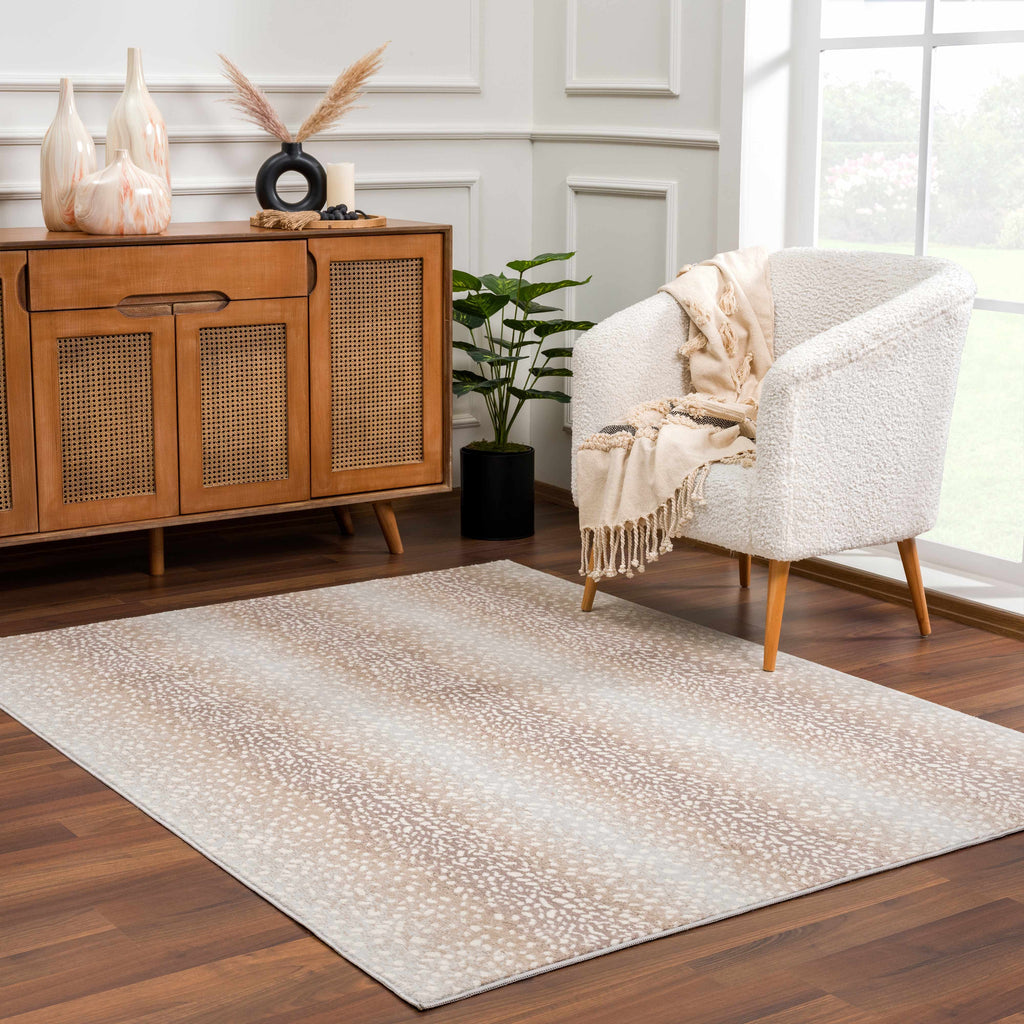 W&F Collection | Pointblank Tan Leopard Print Rug