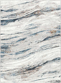 W&F Collection | Glain Gray & Blue Marble Area Rug