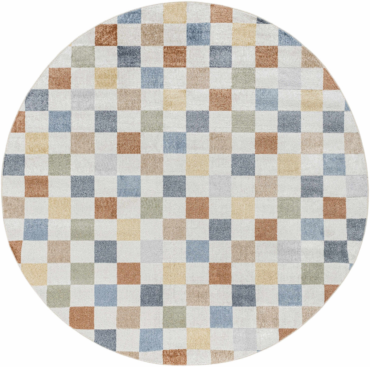 W&F Collection | Alie Colorful Checkered Washable Rug