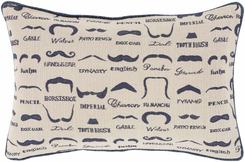W&F Collection | Mustaches Throw Pillow