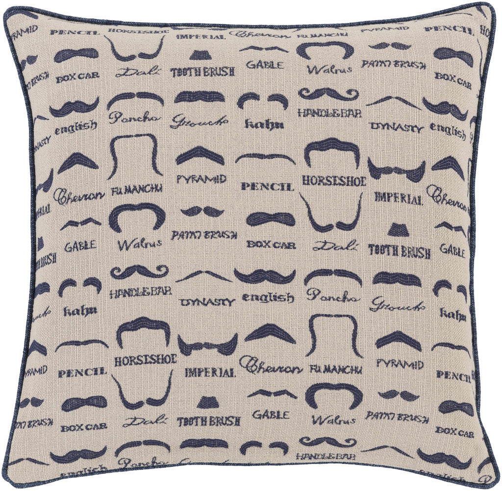 W&F Collection | Mustaches Throw Pillow