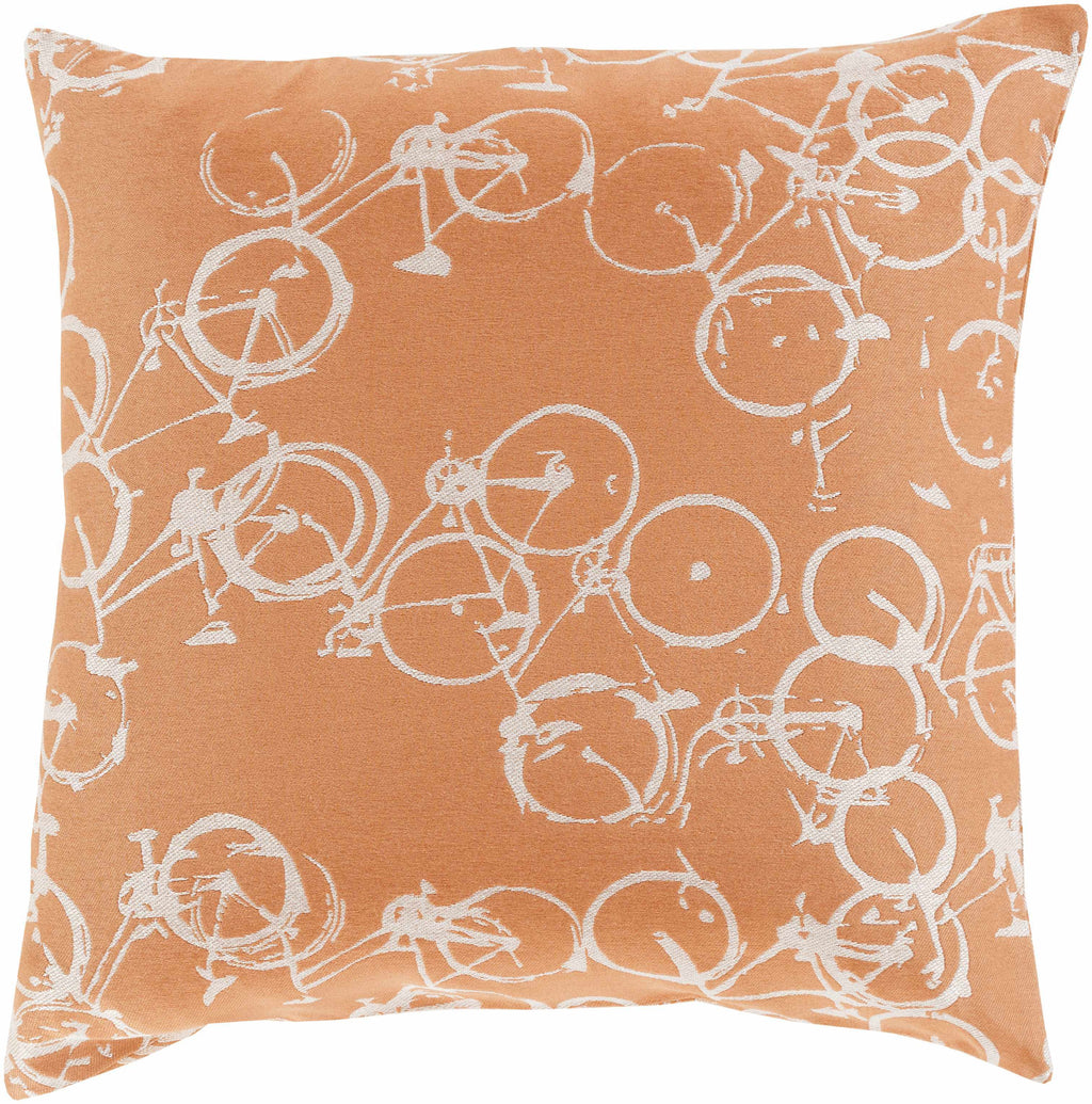 W&F Collection | Tangmere Bicycle Print Throw Pillow