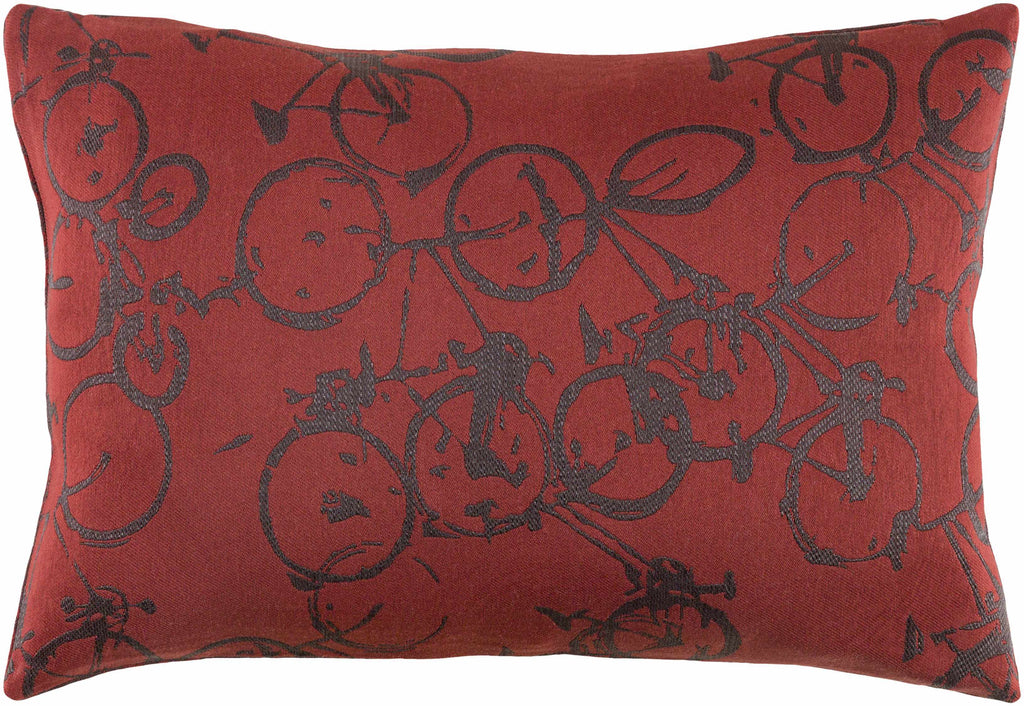 W&F Collection | Wilmar Red Bicycle Print Throw Pillow